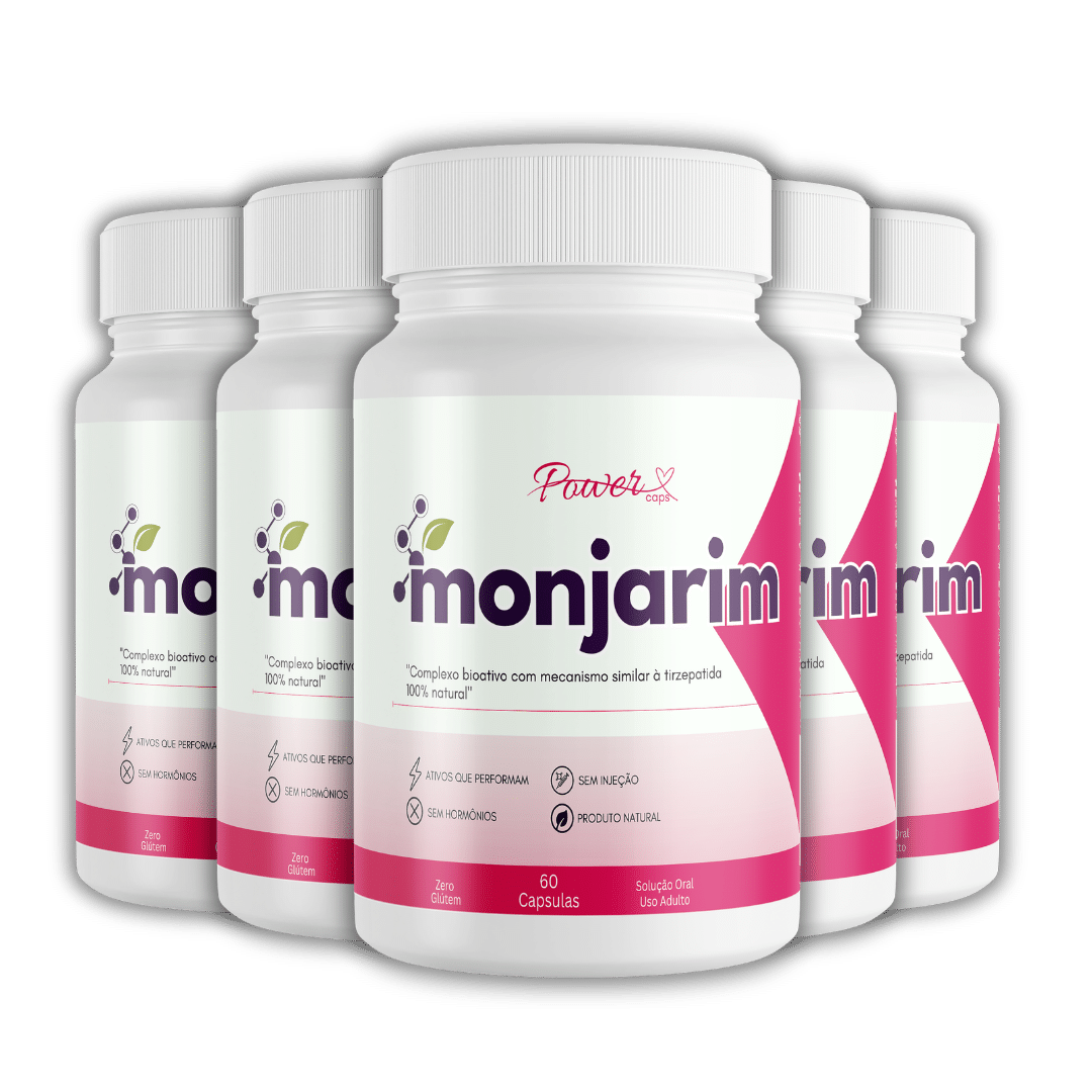Frascos de Monjarim - suplemento em cápsulas